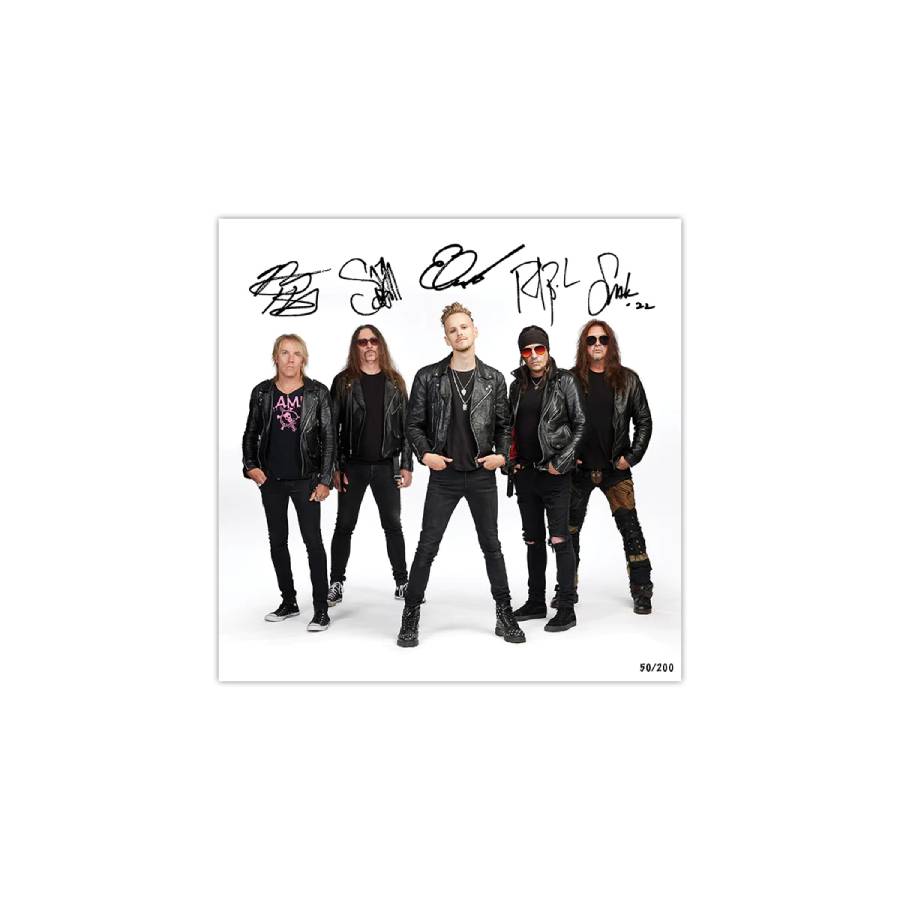 SKID ROW 'THE GANG'S ALL HERE' LP - RED + EXCLUSIVE AUTOGRAPHED PRINT