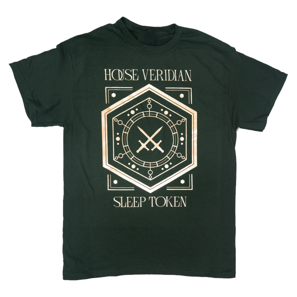 SLEEP TOKEN "HOUSE VERIDIAN" LIMITED EDITION EXCLUSIVE FOIL PRINT T-SHIRT