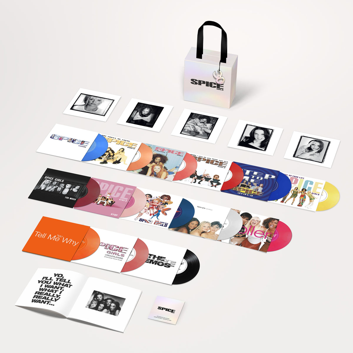 SPICE GIRLS 'THE SINGLES COLLECTION' 7" BOX SET (Color Vinyl)