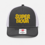 SUPERNOVA FONT TRUCKER CAP - CHARCOAL-WHITE