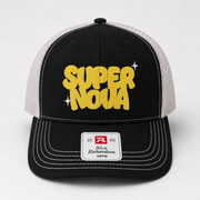 SUPERNOVA FONT TRUCKER CAP - RICHARDSON • BLACK-KHAKI