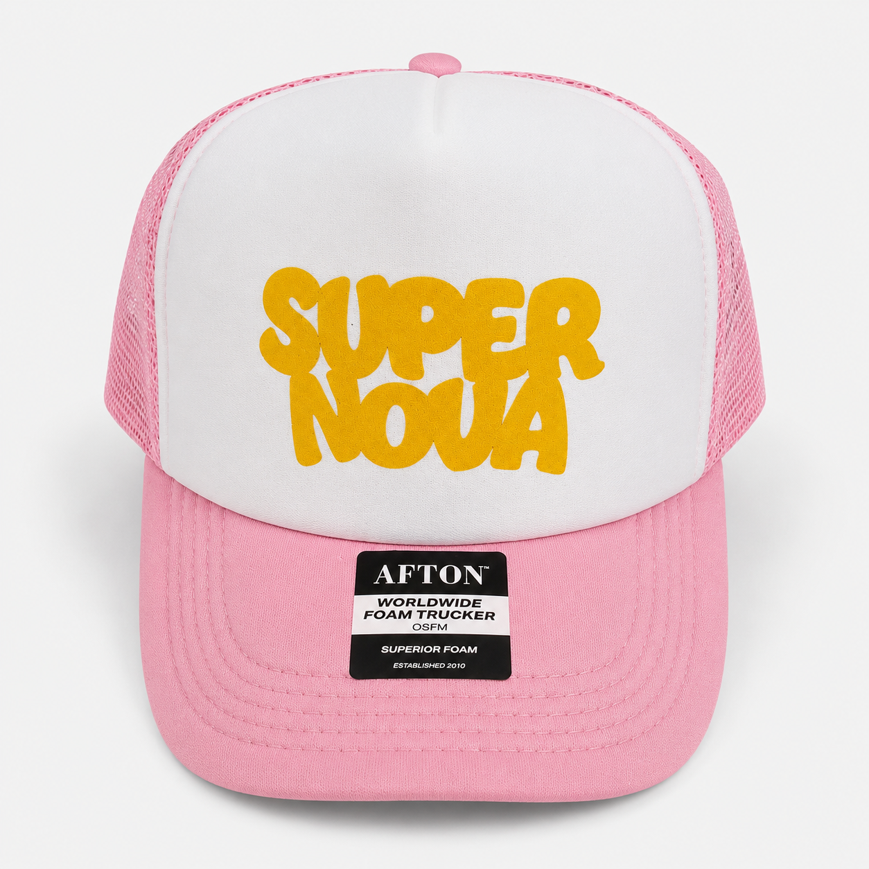 SUPERNOVA FONT TRUCKER CAP - PINK