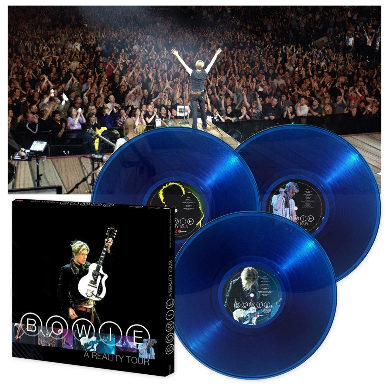 DAVID BOWIE 'A REALITY TOUR' 3LP BOX SET - BLUE