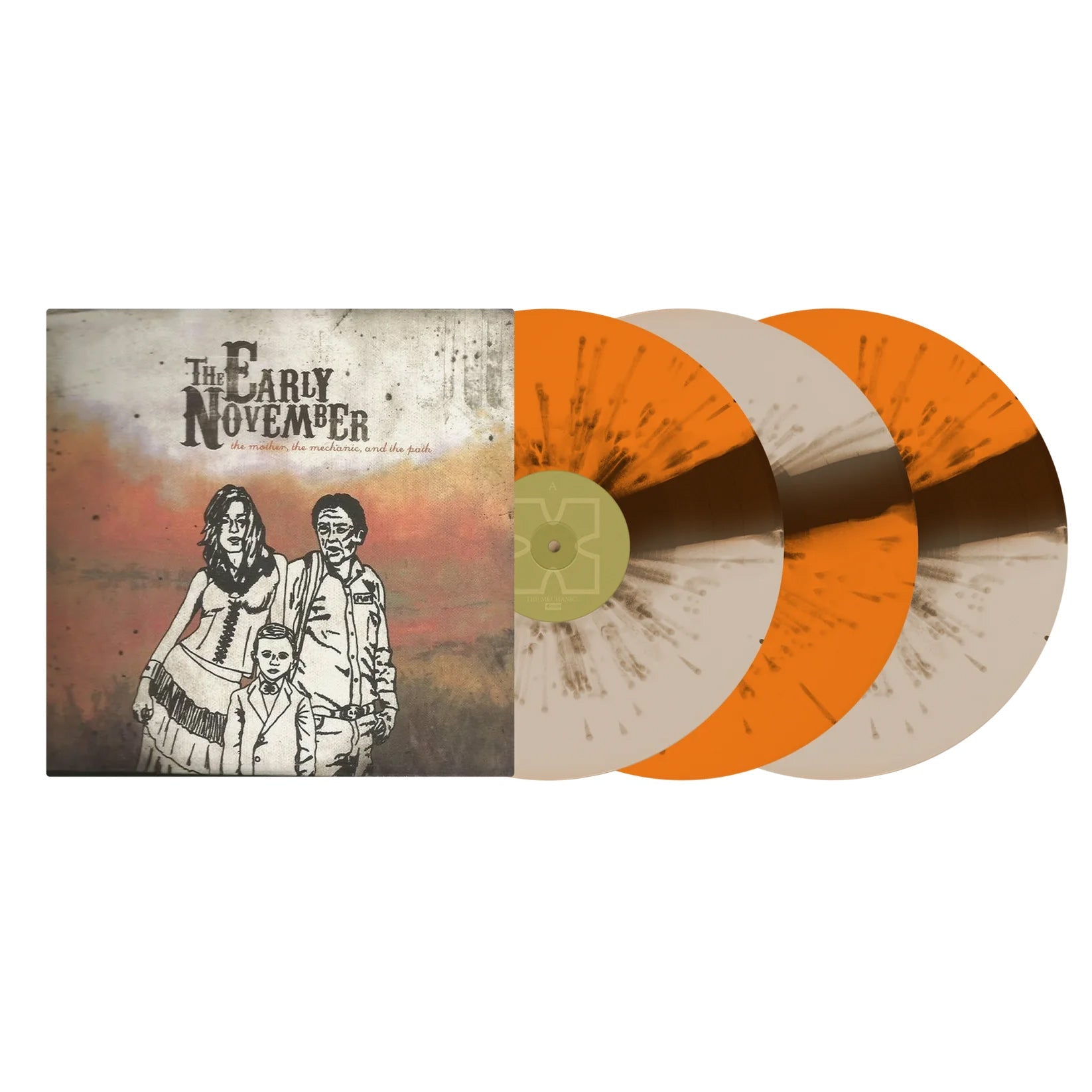 THE EARLY NOVEMBER 'THE MOTHER, THE MECHANIC, AND THE PATH' 3LP TANGERINE/BROWN/BONE/STRIPE/SPLATTER