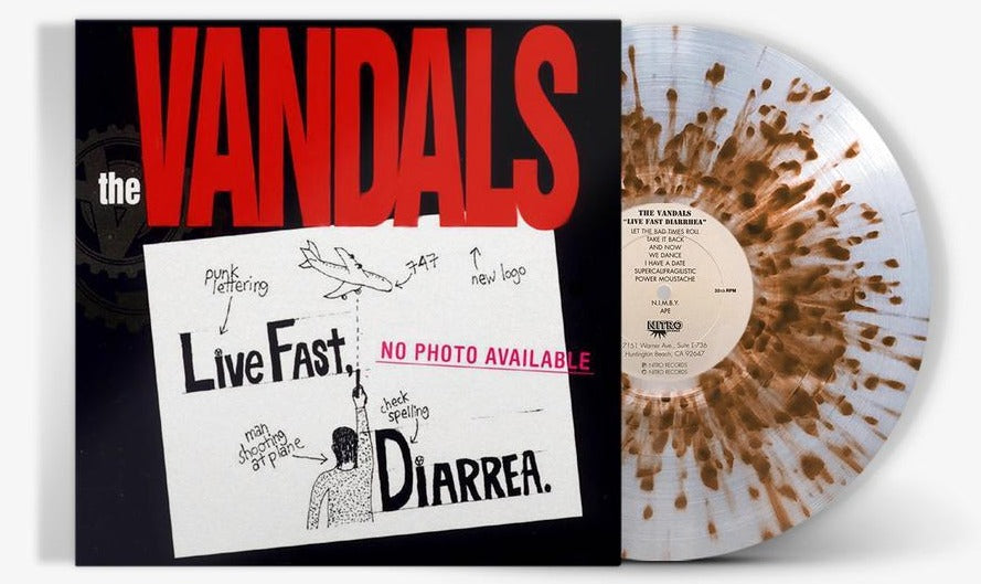 THE VANDALS 'LIVE FAST DIARRHEA' 25TH ANNIVERSARY EDITION LP - EXPLOSIVE BROWN SPLATTER