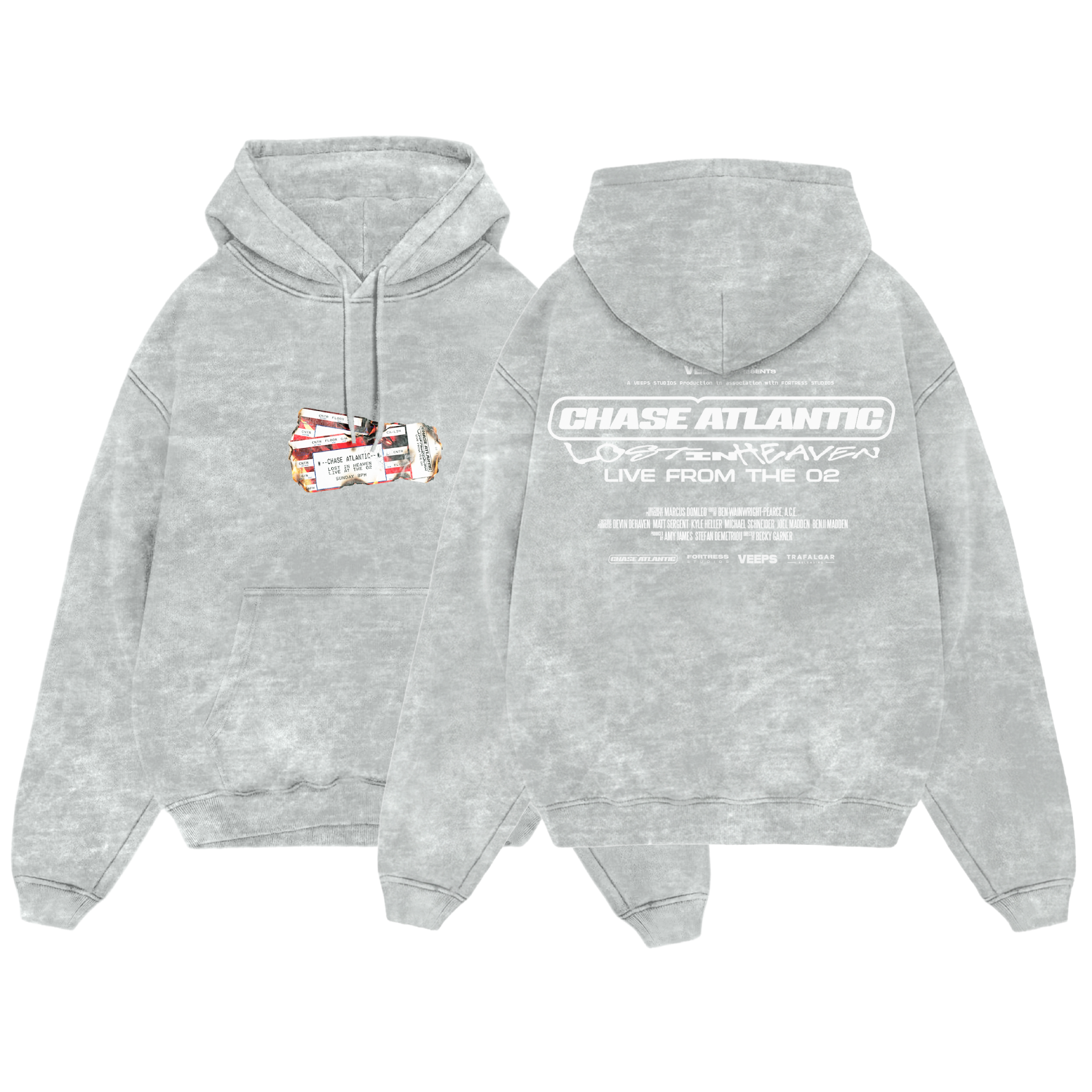 CHASE ATLANTIC "O2 SELL OUTS MINERAL WASH" LIMITED EDITION EXCLUSIVE HOODIE