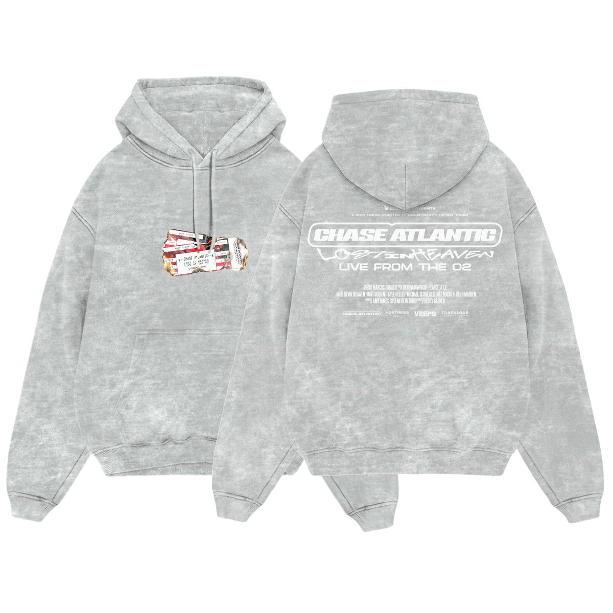CHASE ATLANTIC "O2 SELL OUTS MINERAL WASH" LIMITED EDITION EXCLUSIVE HOODIE