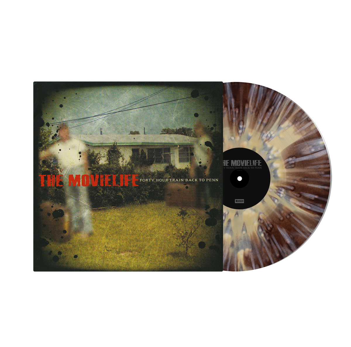 THE MOVIELIFE ‘FORTY HOUR TRAIN BACK TO PENN’ LP (Exclusive – Limited to 300, Brown & Custard w/ Bone Splatter Vinyl)