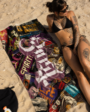 GHOST 'MAGAZINES' BEACH TOWEL (32"x 63")