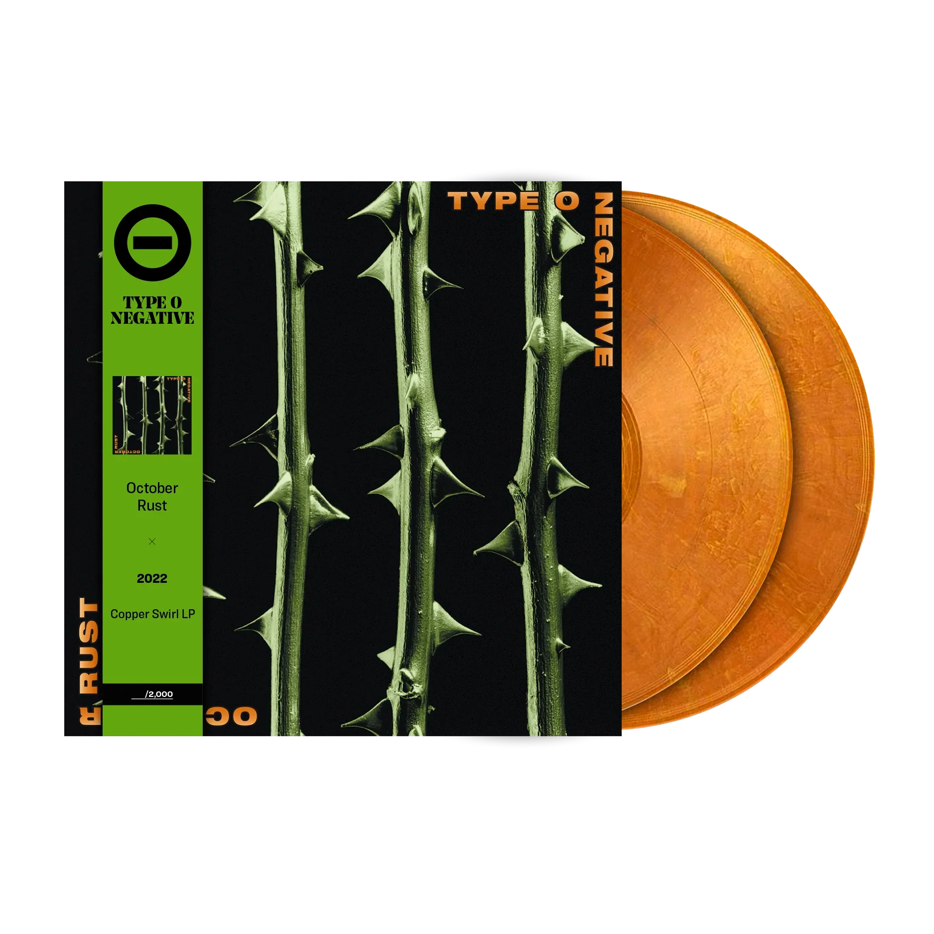 TYPE O NEGATIVE 'OCTOBER RUST' 2LP - COPPER PEARLESCENT SWIRL