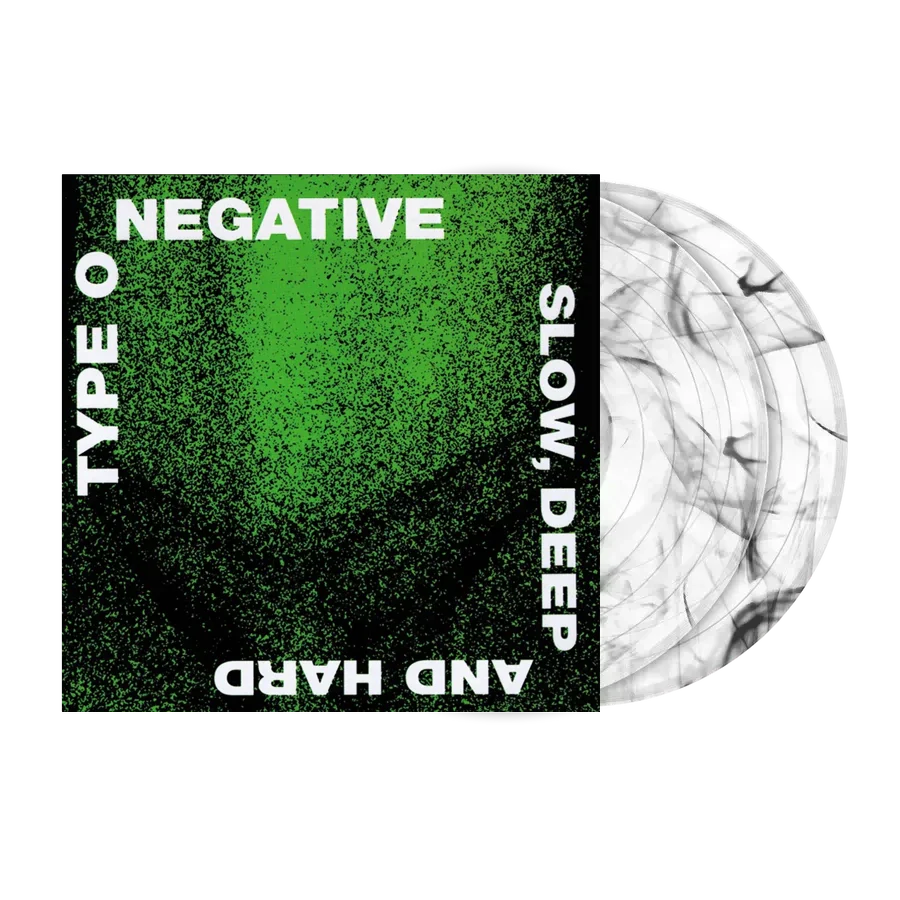 TYPE O NEGATIVE 'SLOW, DEEP AND HARD' LP - CLEAR/BLACK SWIRL