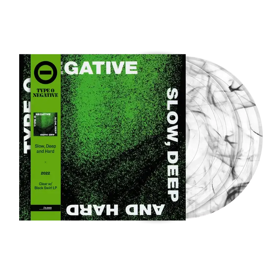 TYPE O NEGATIVE 'SLOW, DEEP AND HARD' LP - CLEAR/BLACK SWIRL
