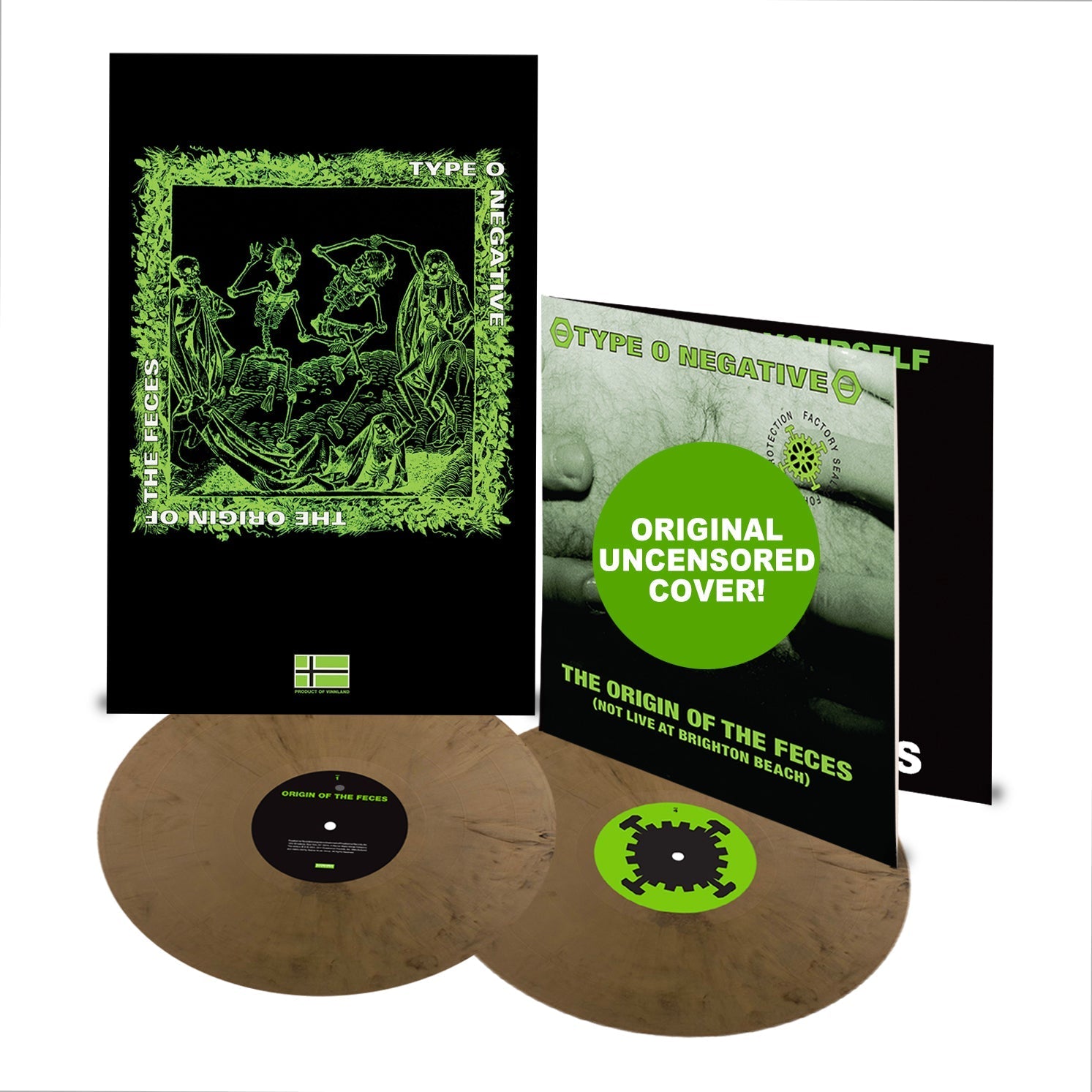 TYPE O NEGATIVE ‘THE ORIGIN OF THE FECES’ 2LP - LTD. 1000 - SKULL GOLD