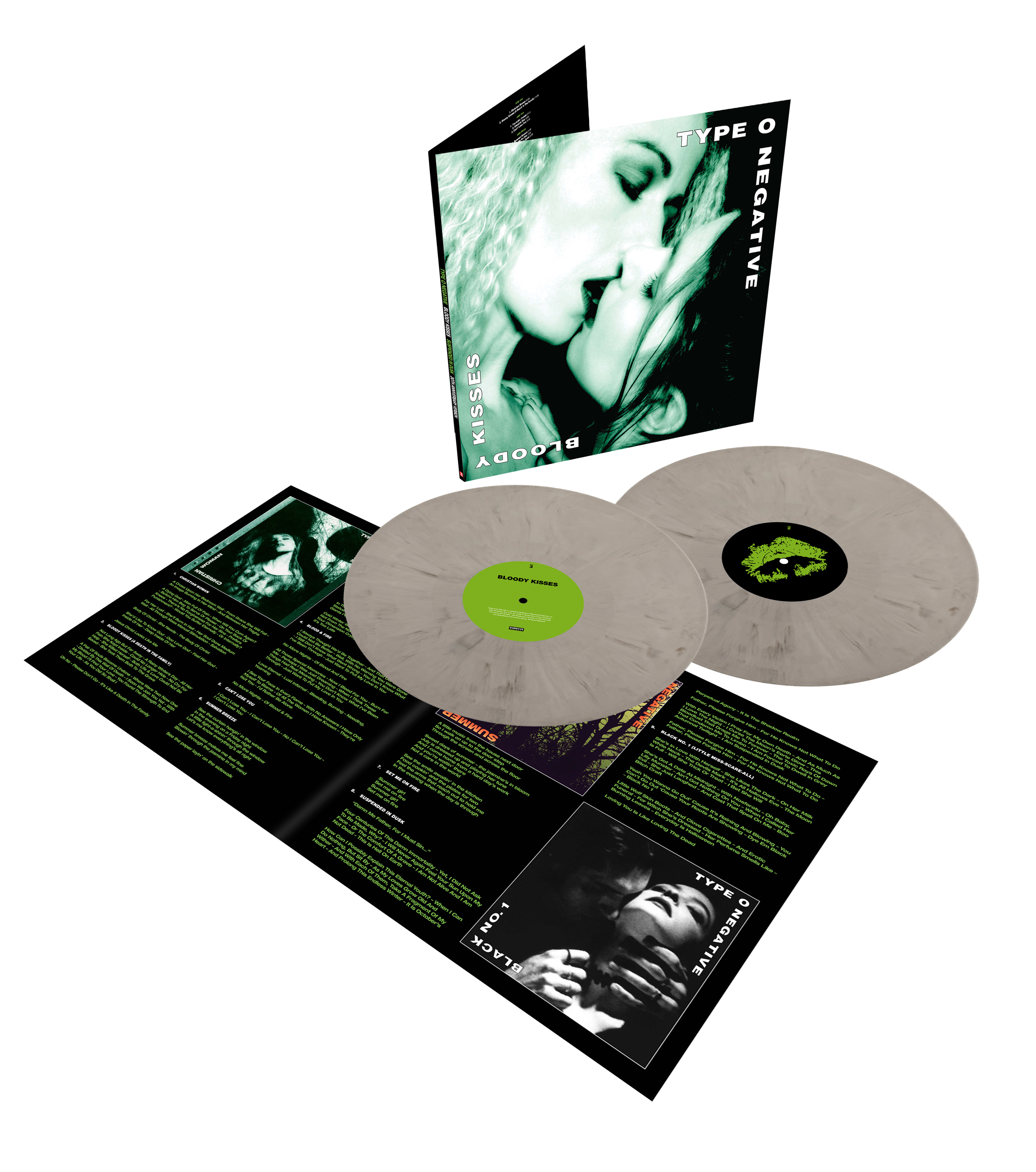 TYPE O NEGATIVE ‘BLOODY KISSES: SUSPENDED IN DUSK’ 2LP - LTD. 1000 - GRAY SLIME