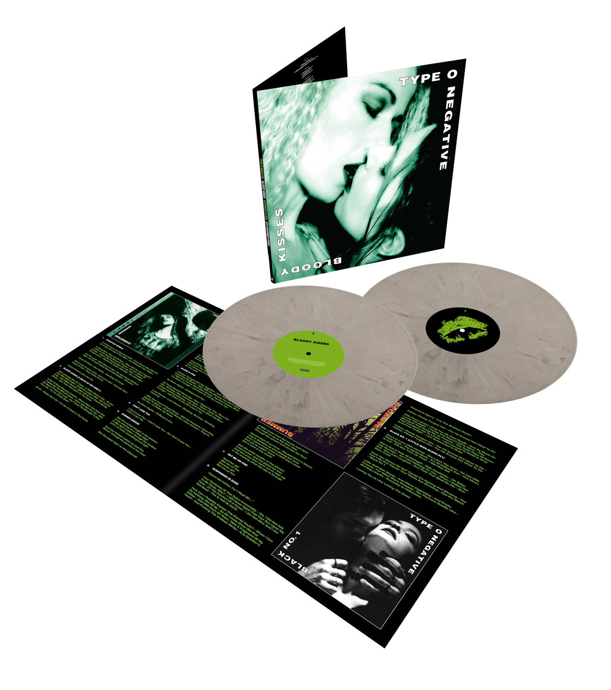 TYPE O NEGATIVE'BLOODY KISSES: SUSPENDED IN DUSK' 2LP - LTD. 1000 - GRAY SLIME