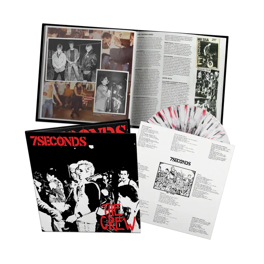 7SECONDS ‘THE CREW’ LP - WHITE/RED/BLACK/SPLATTER
