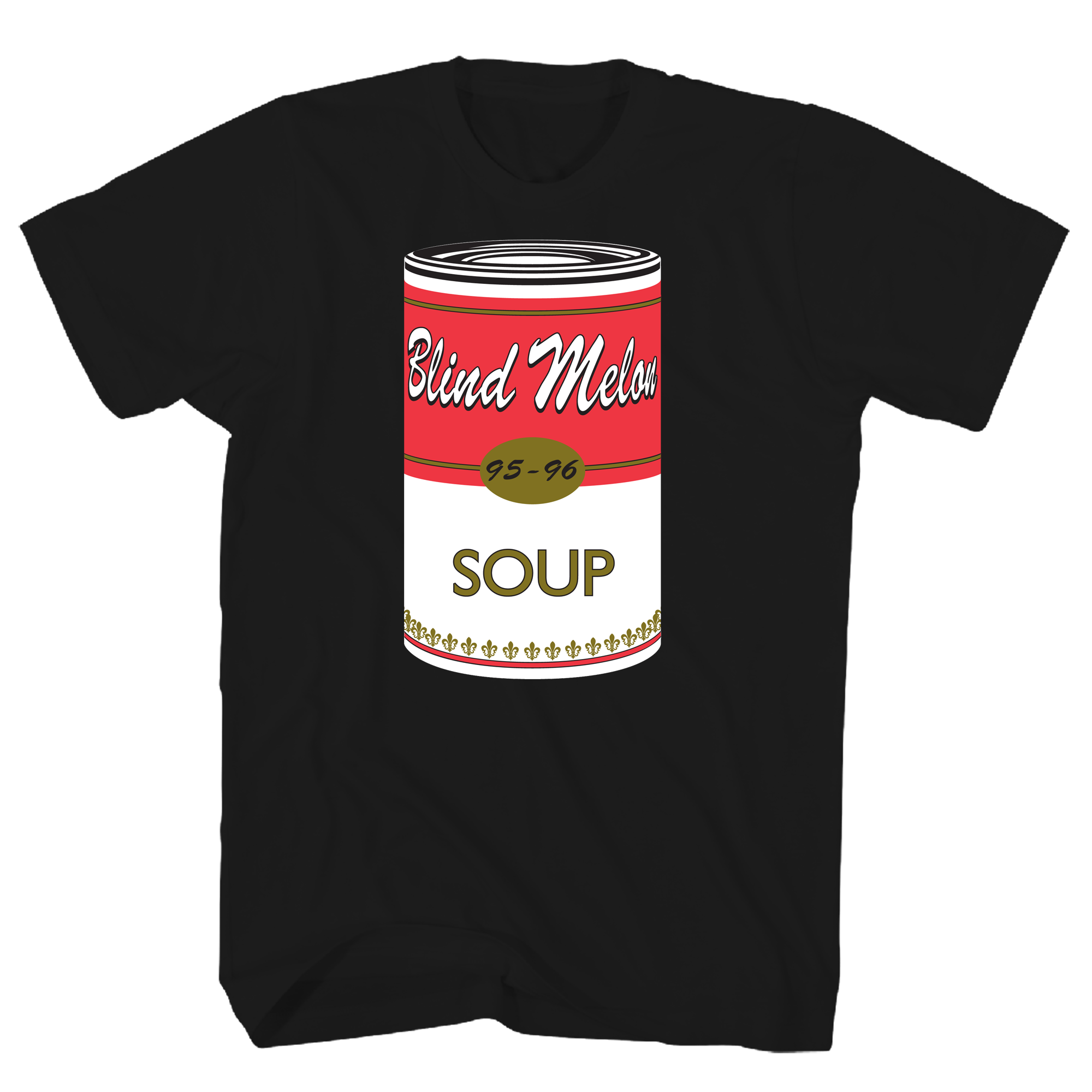 BLIND MELON 95-96 SOUP CAN BLACK T-SHIRT