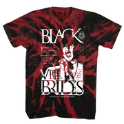BLACK VEIL BRIDES BLODDY ANDY BLACK/RED SPIRAL WASH T-SHIRT