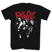 FALL OUT BOY PUNK SCRATCH BLACK T-SHIRT