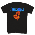 JELLY ROLL NEON PRAYING HANDS FRT/BACK BLACK T-SHIRT