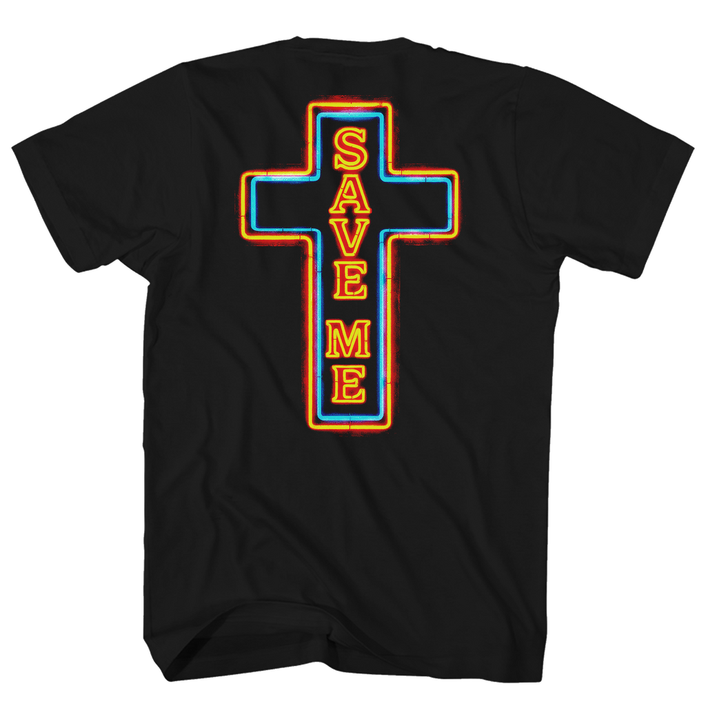 JELLY ROLL NEON PRAYING HANDS FRT/BACK BLACK T-SHIRT