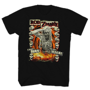ROB ZOMBIE BORN TO GO INSANE BLACK T-SHIRT