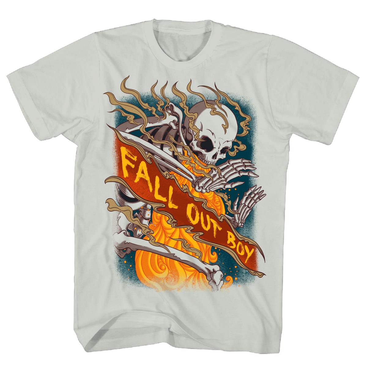FALL OUT BOY SKELTON BLACK T-SHIRT