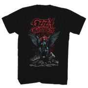 OZZY OSBORNE RAIN ANGEL WINGS BLACK T-SHIRT