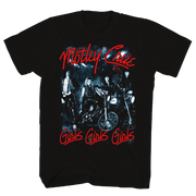 MOTLEY CRUE GIRLS,GIRLS,GIRLS BLACK T-SHIRT