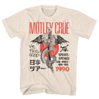 MOTLEY CRUE 1990 DR FEELGOOD KANJI NATURAL T-SHIRT