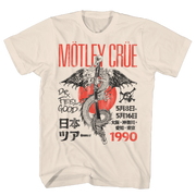 MOTLEY CRUE 1990 DR FEELGOOD KANJI NATURAL T-SHIRT