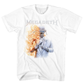MEGADEATH FLAME VIC WHITE T-SHIRT