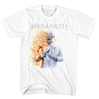 MEGADEATH FLAME VIC WHITE T-SHIRT