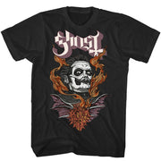 GHOST 'CARDINAL COPIA FLAMING FACE' T-SHIRT