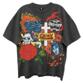 OZZY OSBOURNE TATOO ART VINTAGE BLACK T-SHIRT/GIANT VINTAGE