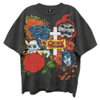 OZZY OSBOURNE TATOO ART VINTAGE BLACK T-SHIRT/GIANT VINTAGE