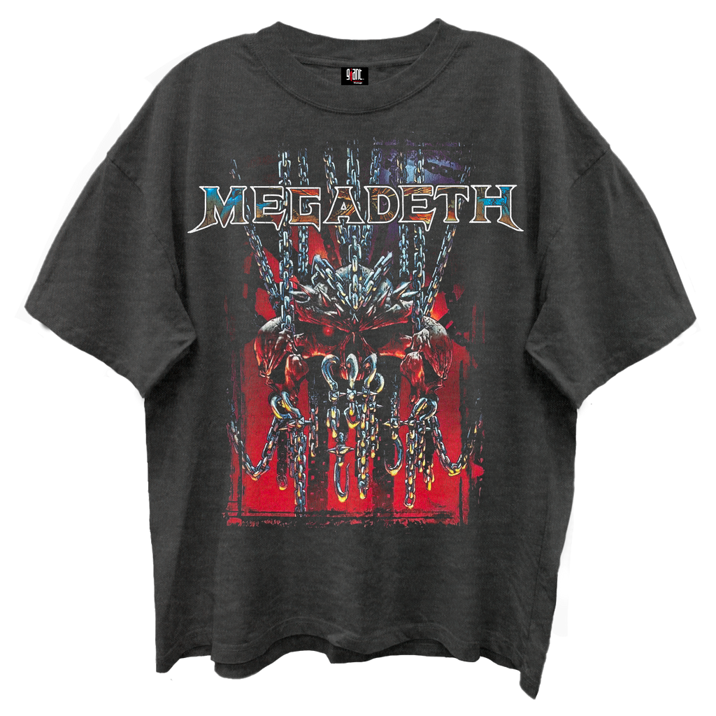MEGADEATH CHAOS CHAINS VINTAGE BLACK T-SHIRT/GIANT VINTAGE