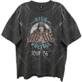 AC/DC HIGH VOLTAGE 76 TOUR FRT/BACK ALL OVER PRINT VINTAGE BLACK T-SHIRT/GIANT VINTAGE