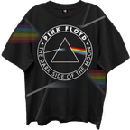 PINK FLOYD DARK SIDE OF THE MOON ALL OVER PRINT BLACK T-SHIRT/GIANT VINTAGE