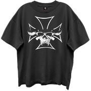 DANZIG IRON CROSS LIMO BLACK ENZYME WASH T-SHIRT/GIANT VINTAGE