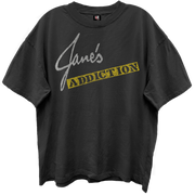 JANES ADDICTION LOGO COLLAGE FRT/BK VINTAGE BLACK ENZYME WASH T-SHIRT/GIANT VINTAGE