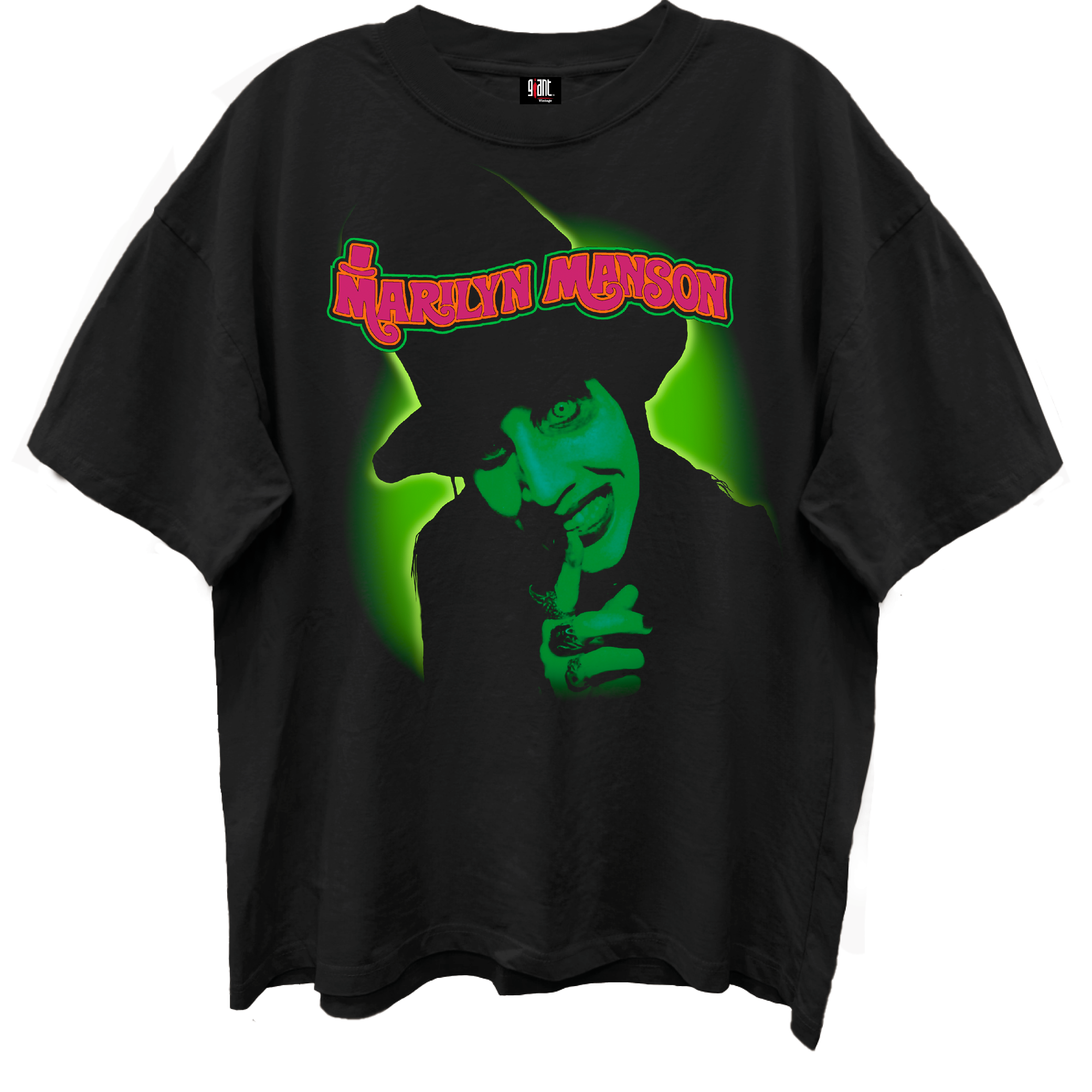 MARILYN MANSON SMELLS LIKE CHILDREN LIMO BLACK ENZYME WASH T-SHIRT/GIANT VINTAGE