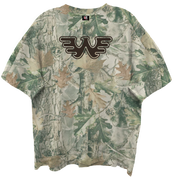 WALYON JENNINGS LOGO SQUARES FRT/BACK WOODLAND CAMO T-SHIRT/S
