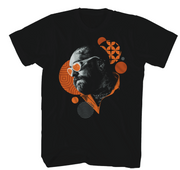 TEDDY SWIMS PATTERN HEAD PHOTO SCREEN PRINT ON BLACK TEE