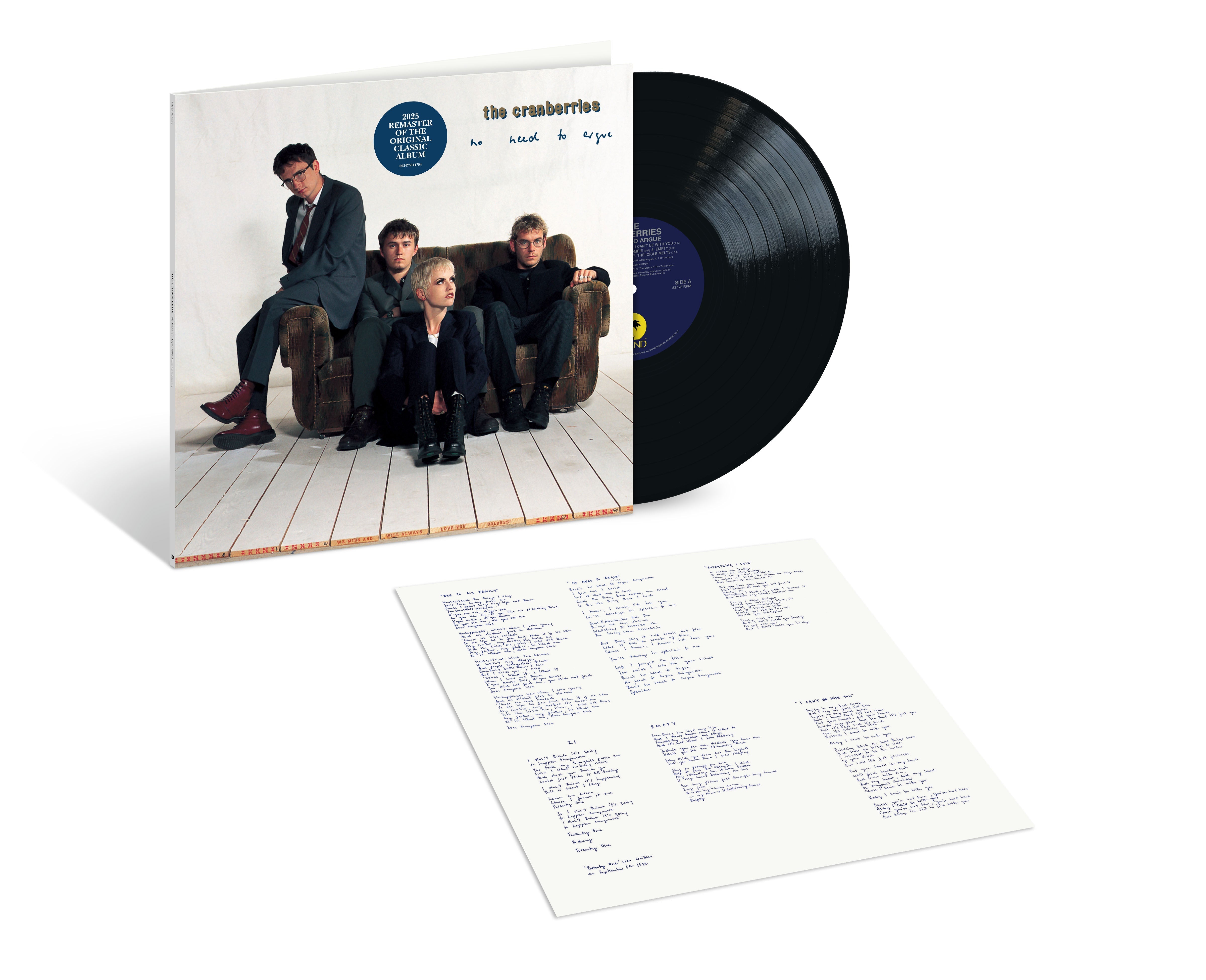 THE CRANBERRIES 'NO NEED TO ARGUE' 30TH ANNIVERSARY EDITION LP