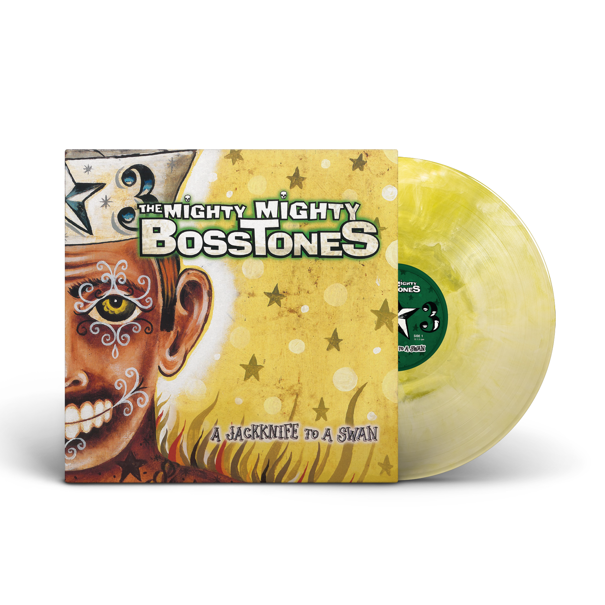 THE MIGHTY MIGHTY BOSSTONES 'A JACKKNIFE TO A SWAN' LP (Exclusive – Limited to 300, Radioactive White Splash Vinyl)