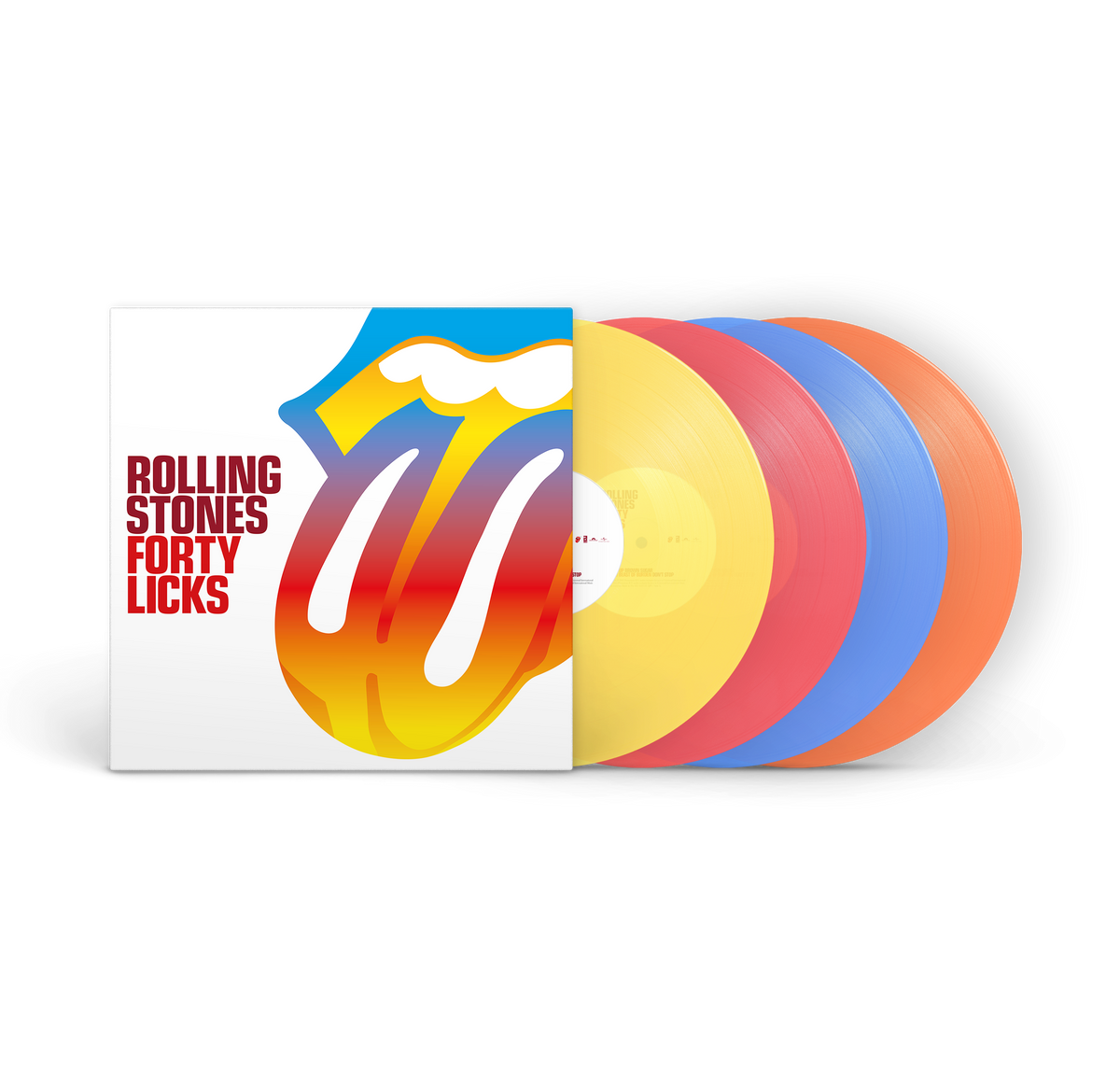 THE ROLLING STONES 'FORTY LICKS' 4LP - LTD. - TRANSPARENT MYLTI-COLOR