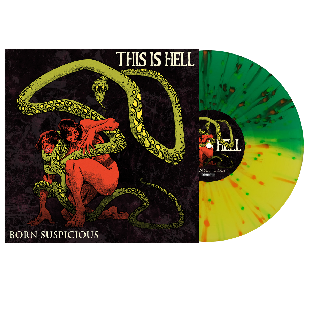 THIS IS HELL 'BORN SUSPICIOUS' EP - LTD. - 300 - HALF YELLOW/HALF GREEN/SPLATTER