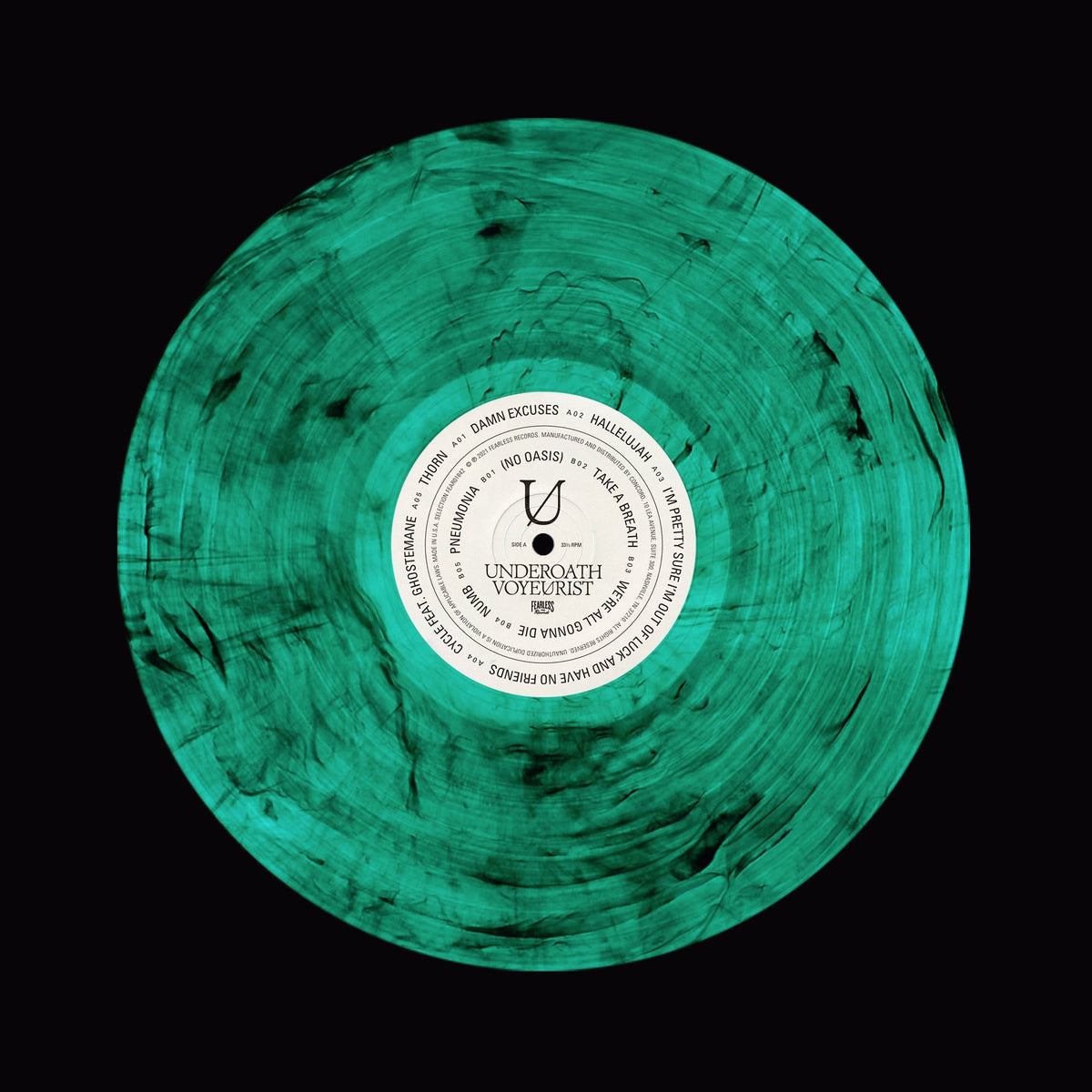 UNDEROATH 'VOYEURIST' LP - GREEN SMOKE