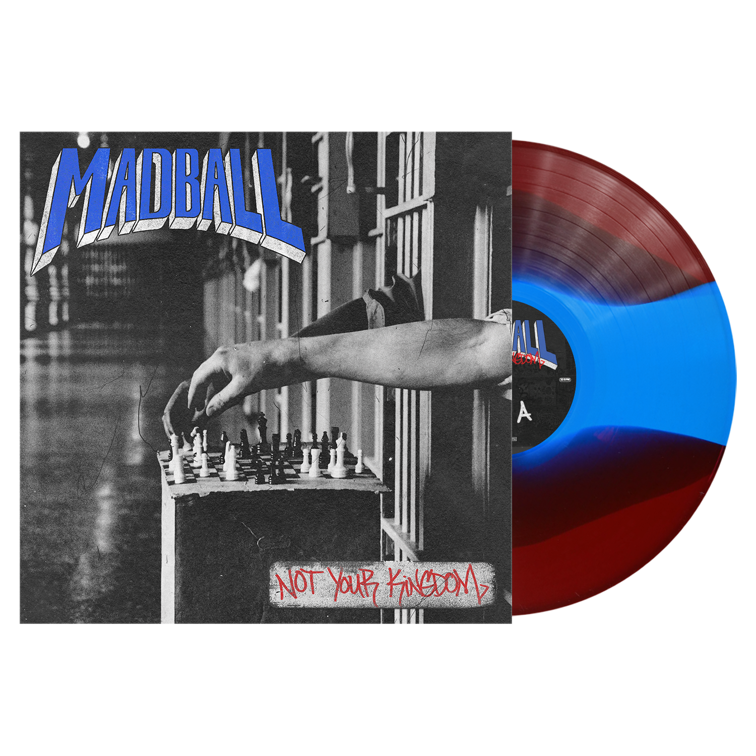 MADBALL ‘NOT YOUR KINGDOM’ LP - EXCLUSIVE - LTD.200 - OXBLOOD/SKY BLUE SPLIT